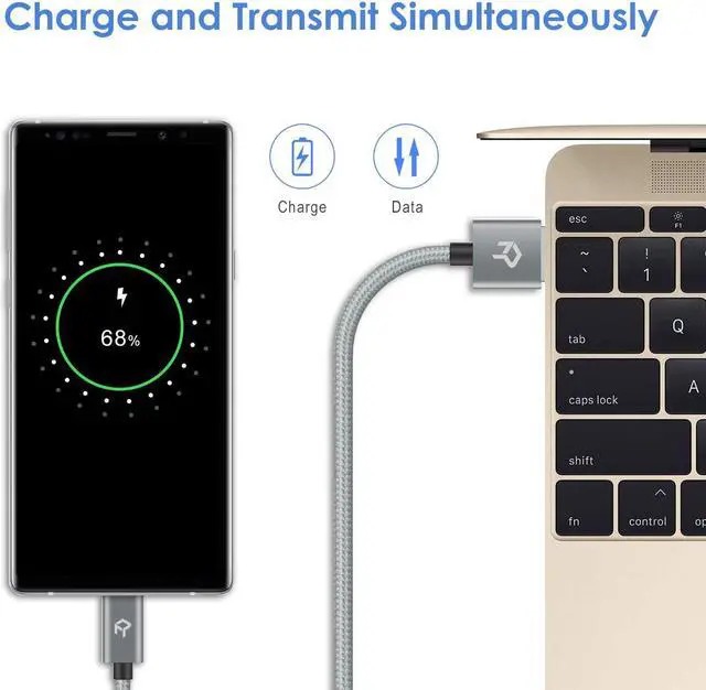 Alt view image 3 of 6 - Micro USB Cable High Speed Data and Charging Nylon Braided Charger Cord 3-Pack 3 Feet