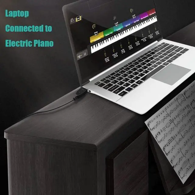 Alt view image 6 of 7 - Ancable 6-Feet USB B MIDI Cable for Instruments, USB 2.0 Type A to Type B Printer Cable Cord Compatible with Piano, Midi Controller, Midi Keyboard, Audio Interface Recording, USB Microphone and More