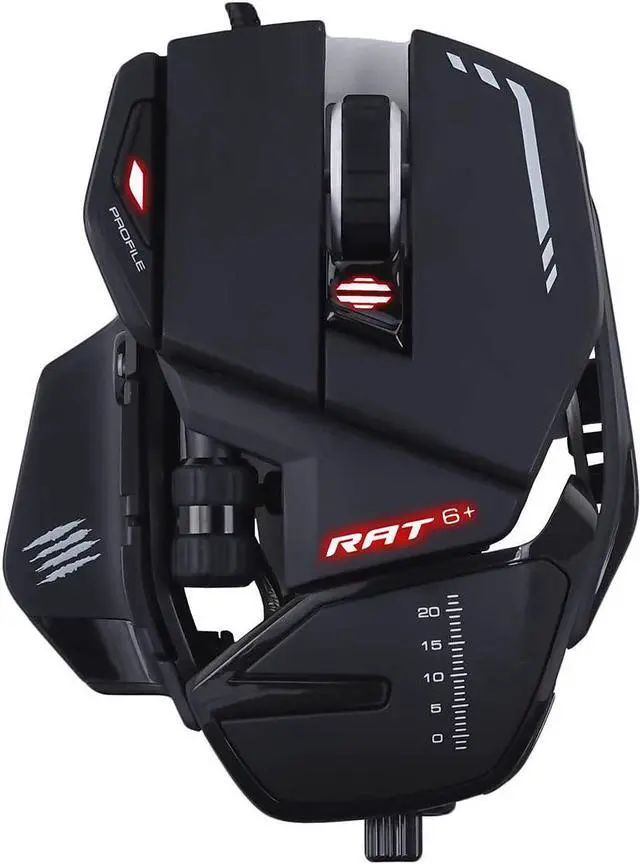 Alt view image 4 of 7 - Mad Catz The Authentic R.A.T. 6+ Optical Gaming Mouse