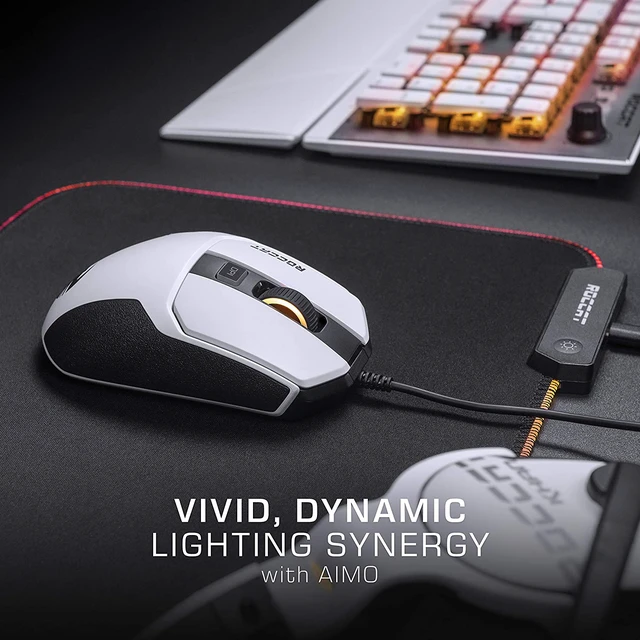 Alt view image 4 of 7 - Kain 102 Aimo RGB PC Gaming Mouse - White