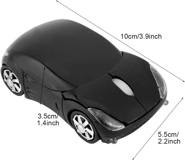 Alt view image 7 of 7 - Diyeeni 1600DPI Portable, 10M 2.4G Bluetooth Optical with Receiver Storage, 3 Buttons Car Shaped for/ME/PC/Tablet Gaming Office(Black)