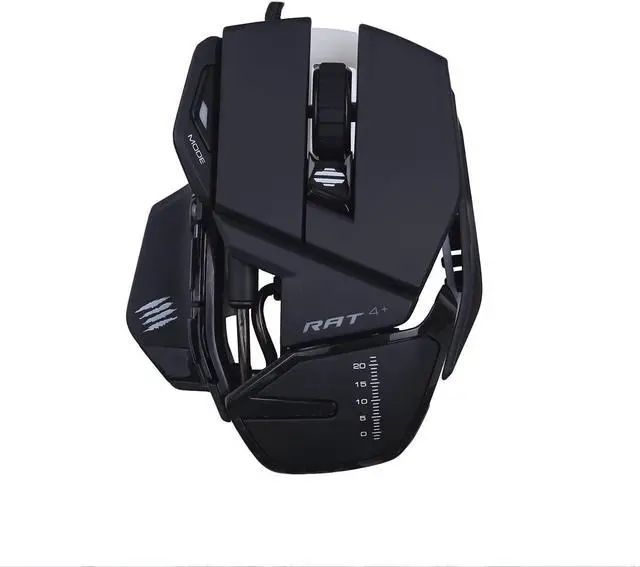 Alt view image 3 of 7 - Mad Catz The Authentic R.A.T. 4+ Optical Gaming Mouse