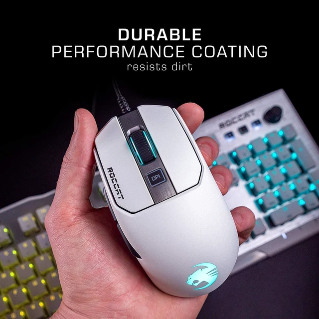 Alt view image 2 of 7 - Kain 122 Aimo RGB PC Gaming Mouse - White