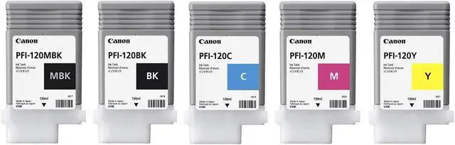 Alt view image 2 of 2 - Canon TM-300 TM-305 TM-200 TM-205 PFI-120 130ml Ink Set in Retail Package by CES Imaging