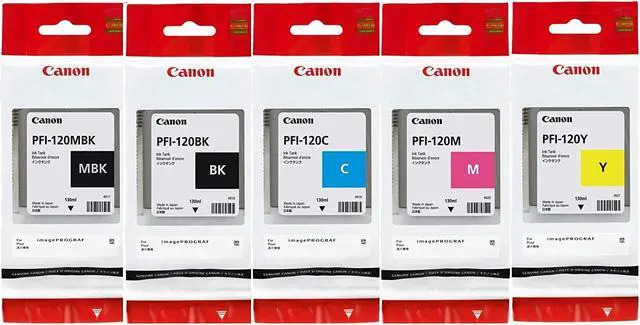 Main image of Canon TM-300 TM-305 TM-200 TM-205 PFI-120 130ml Ink Set in Retail Package by CES Imaging