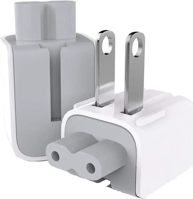 Main image of AC Power Adapter US Wall Folding Plug Duck Head (2 Pack), SEOYO Charge Adapter US Standard Plug Duck Head for MacBook Pro/MacBook Air/Mac iBook/iPhone/iPod/etc.White (Upgrade)