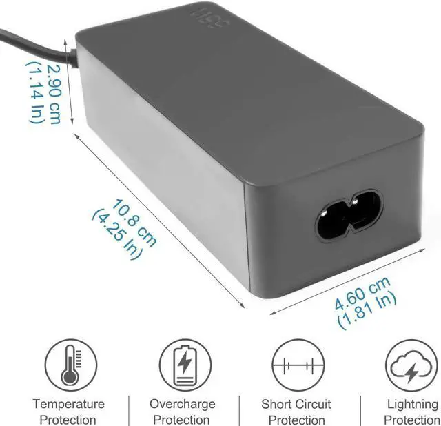 Alt view image 6 of 6 - 2 Prong 65w USB-c ac Adapter for Lenovo thinkpad Charger T480 T480s T490 T490s T495 T495s T580 T590 E480 E490 E490s E495 E580 E590 E595 X1 Carbon X395
