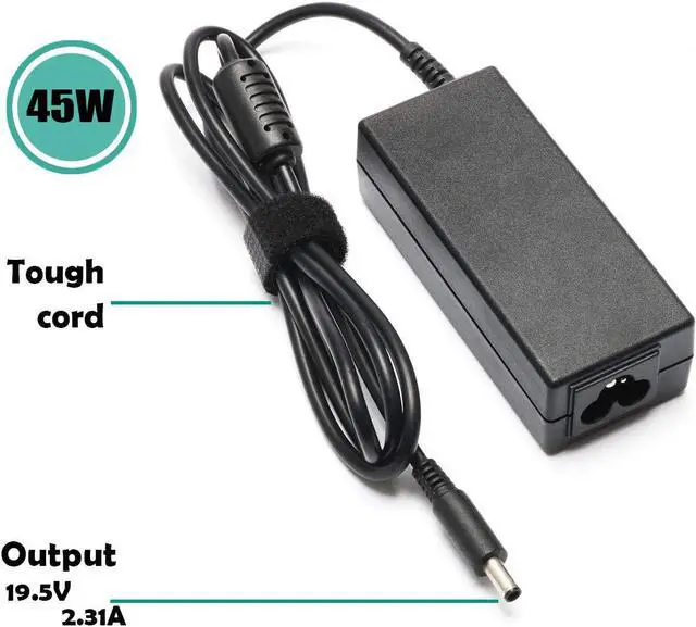 Alt view image 6 of 7 - 45W Laptop AC Adapter Replacement for DELL Inspiron 13 7000 Charger Inspiron 7352 7359 7368 7370 7375 7378 7386 7390 5368 Inspiron 15 5551 5552 5555 5558 5559 7568 Power Supply Cord Plug