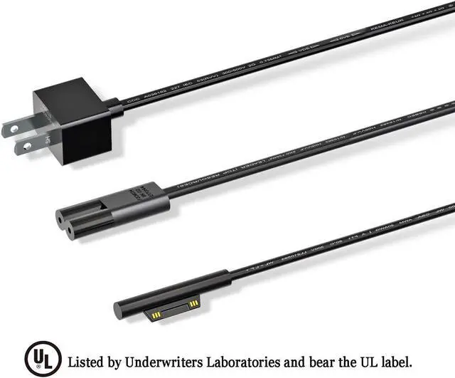 Alt view image 2 of 7 - Surface Pro Surface Laptop Charger[UL Certified Updated Version]44W 15V 2.58A Power Supply Compatible Microsoft Surface Pro 6 Pro 7 Pro 4 Pro 3 Pro X,Surface Laptop 1/2/3/4/Go,Surface Go,Surface Book