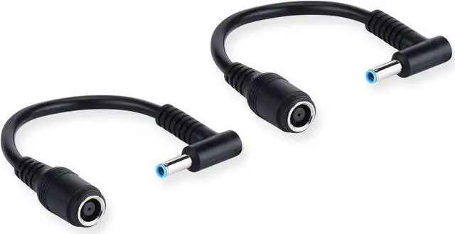 Alt view image 2 of 6 - Purpleleaf Adapter Power Supply 7.4x5.0mm to 4.5x3.0mm Tip Connector Converter for HP Stream Spectre Pavilion Envy Elitebook Split Chromebook Replacement Laptop Charger HP Power Cord (2 Pack)