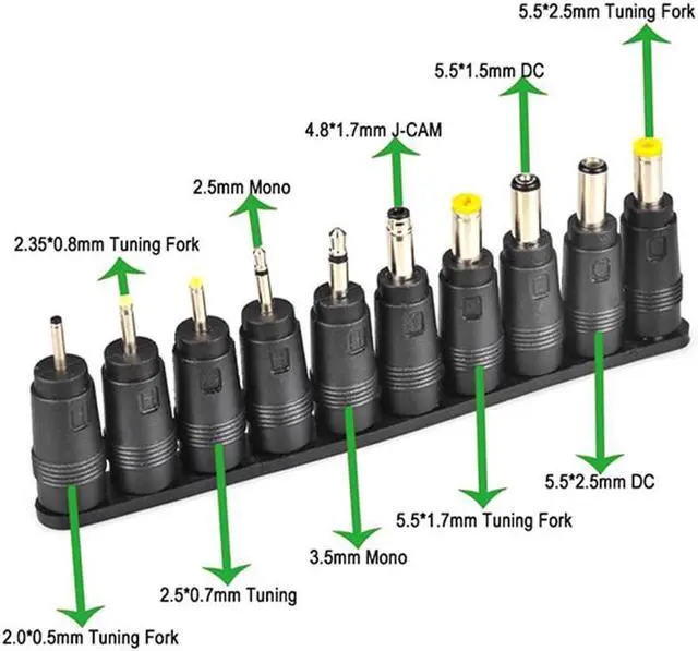 Alt view image 4 of 7 - aceyoon 38 PCS Universal Laptop DC Power Adapter Tips 5.5 mm x 2.1 mm DC AC Power Adapter Kits Connector for Thinkpad Power Supply Plug Jack Sets