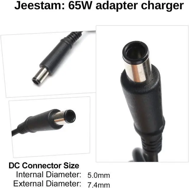 Alt view image 3 of 6 - 19.5V 3.34A 65W AC Adapter Laptop Charger Power Supply for Dell Inspiron 15 3521 3537 3531 15R 5521 5537 17 3721 5748 17R 5737 5721 14 3421 5421 14R 5437 5421 N5110 N5010 N7110