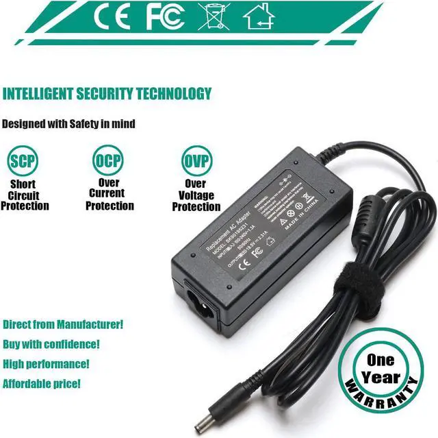 Alt view image 7 of 7 - 45W Laptop AC Adapter Replacement for DELL Inspiron 13 7000 Charger Inspiron 7352 7359 7368 7370 7375 7378 7386 7390 5368 Inspiron 15 5551 5552 5555 5558 5559 7568 Power Supply Cord Plug