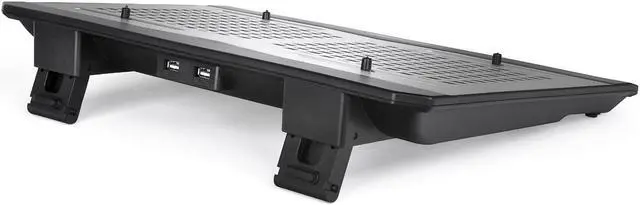 Alt view image 4 of 7 - Thermaltake Massive TM Aluminum Panel Dual 120mm Fans Adjustable Temperature Sensor 10"-17" Laptop Notebook Cooling Pad CL-N002-PL12BL-A