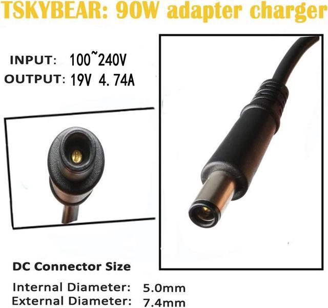 Alt view image 3 of 7 - 90W AC Adapter Laptop Charger for Hp Elitebook 8460p 8470p 8440p 8560p 8760p 8460w 8470w 8570w 8770w Probook 4430s 4440s 4520s 4530s 4540s Compaq 6730b 6530b 6560b Laptop Notebook Power Supply Cord