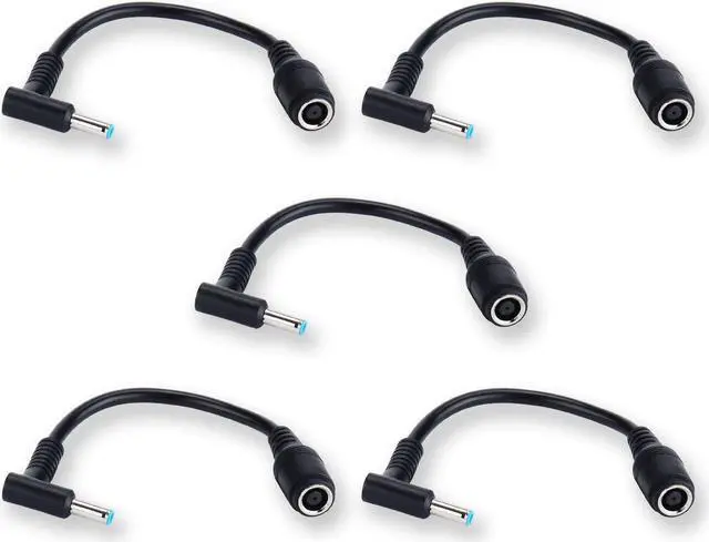 Alt view image 2 of 6 - Purpleleaf Tip Adapter HP Connector Converter 7.4x5.0mm to 4.5x3.0mm for HP Stream Spectre Pavilion Envy Elitebook Split Chromebook; DC Dongle for HP Notebook Adapter Replacement Power Cord (5 Pack)