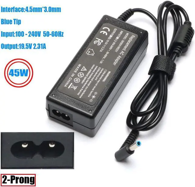 Alt view image 4 of 7 - 45W Replacement AC Adapter Charger for HP 15 15-f233wm 15-f272wm 15-f010wm 15-f305dx 15-af131dx Spectre X360 13-a010dx 13-4003dx 13-4103dx Pavilion 15 Laptop Notebook PC Power Supply Cord