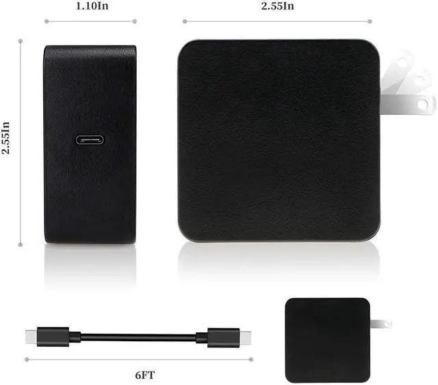 Alt view image 5 of 7 - USB C Laptop Charger 65W Fit for HP EliteBook x360 830 840 850 735 745 1040 250 G5 G6 G7 1020 1030 G2 G3 G4 ProBook 450 440 650 Spectre Elite x2 1013 G3 with Type C Power Supply AC Adapter Cord