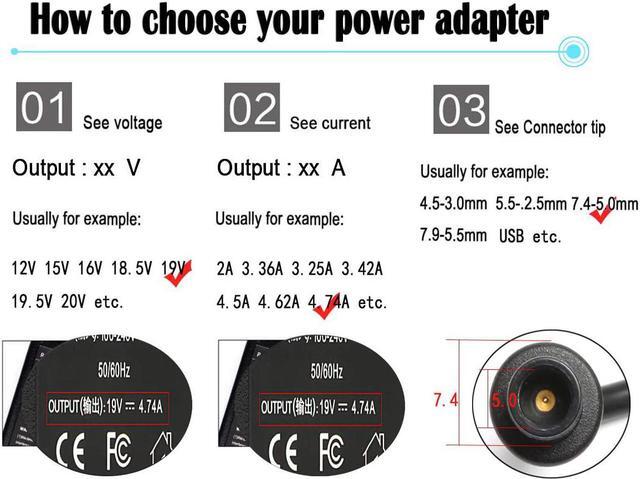 Alt view image 2 of 7 - 90W AC Adapter Laptop Charger for Hp Elitebook 8460p 8470p 8440p 8560p 8760p 8460w 8470w 8570w 8770w Probook 4430s 4440s 4520s 4530s 4540s Compaq 6730b 6530b 6560b Laptop Notebook Power Supply Cord