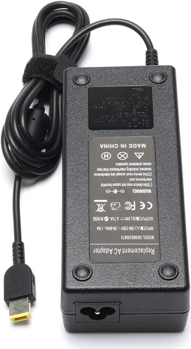 Alt view image 2 of 7 - 135W AC Power Adapter Laptop Charger for Lenovo Y40-70 Y50-70 Y50-80 Y50-70AS-ISE Y700-15ISK 720-15IKB Z710 ThinkPad T440P T470p T540p ADL135NDC3A Supply Cord