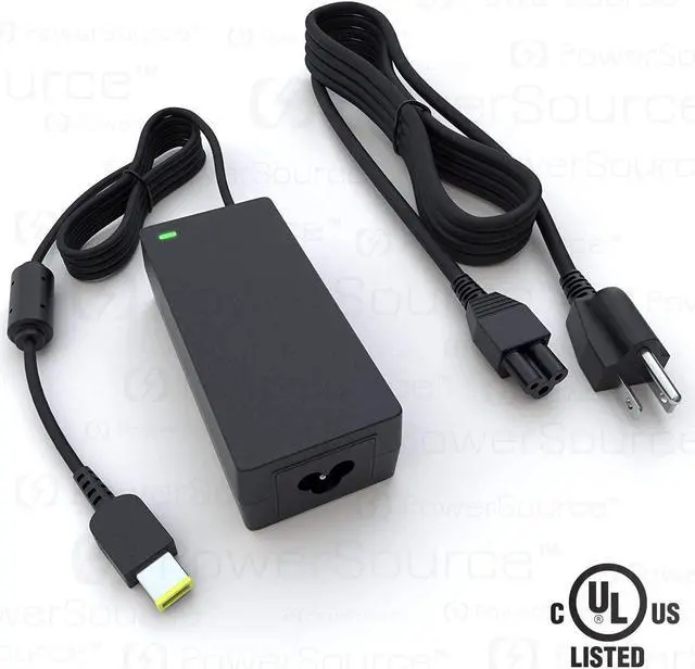 Alt view image 6 of 7 - PowerSource 65W 45W 20V UL Listed 14Ft Long Slim-Tip AC-Adapter-Charger (NOT USB-C) for Lenovo X1 Carbon, ThinkPad T450s T470 T460 G50 T440 T450, Flex 3 ADLX45DLC2A Laptop-Power Supply Cord