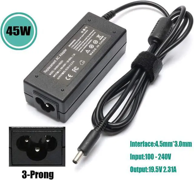 Alt view image 3 of 7 - 45W Laptop AC Adapter Replacement for DELL Inspiron 13 7000 Charger Inspiron 7352 7359 7368 7370 7375 7378 7386 7390 5368 Inspiron 15 5551 5552 5555 5558 5559 7568 Power Supply Cord Plug