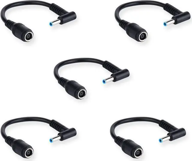 Main image of Purpleleaf Tip Adapter HP Connector Converter 7.4x5.0mm to 4.5x3.0mm for HP Stream Spectre Pavilion Envy Elitebook Split Chromebook; DC Dongle for HP Notebook Adapter Replacement Power Cord (5 Pack)