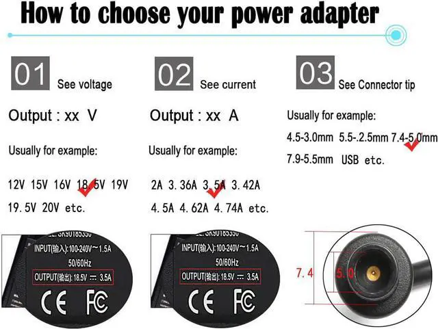Alt view image 2 of 7 - 65W AC Adaptor Laptop Charger for HP ProBook 4540s 4440s 4530s 4430s 4520s 6570b 6560b 6470b 6550b EliteBook 8460p 8440p 8470p 2540p 8570p 8560p HP 2000-2b09wm 2000-369wm PC Power Supply Cord