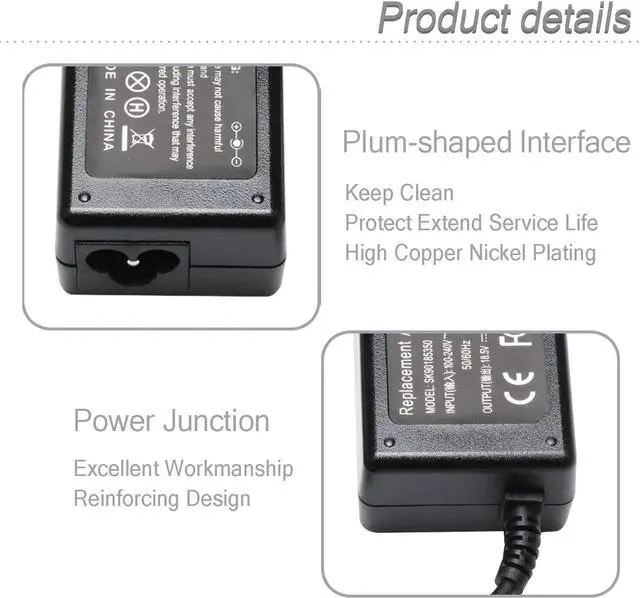 Alt view image 4 of 7 - 65W Laptop Charger Adapter for HP Pavilion DV6000 DV6500 DV6700 DV1000 DV2000 DV4000 DV5000 DV8000 DV9000 DV9500, HP Compaq Presario C300 C500 C700 A900 F700, HP Spare 9155068 393954001 Power Cord