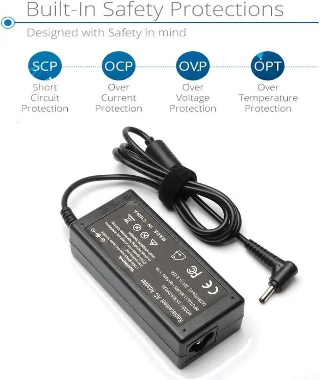 Alt view image 6 of 7 - 45W Laptop Charger for Lenovo IdeaPad S145 S540 S340 C340 S740 S145-14IGM S145-15IGM S340-14IWL S340-14API S540-14IWL S540-15IWL C340-15IWL Touch Laptop Power Cord Supply Adapter