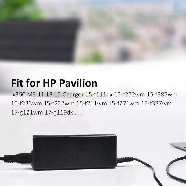 Alt view image 7 of 7 - 45W AC Adapter Laptop Charger for HP Pavilion Touchsmart 11 13 15 Series Notebook Charger 15-f272wm 15-f387wm 15-f233wm 15-f222wm, HP Spectre Ultrabook 13 13-4001dx 13-4002dx 13-4003dx Supply Cord