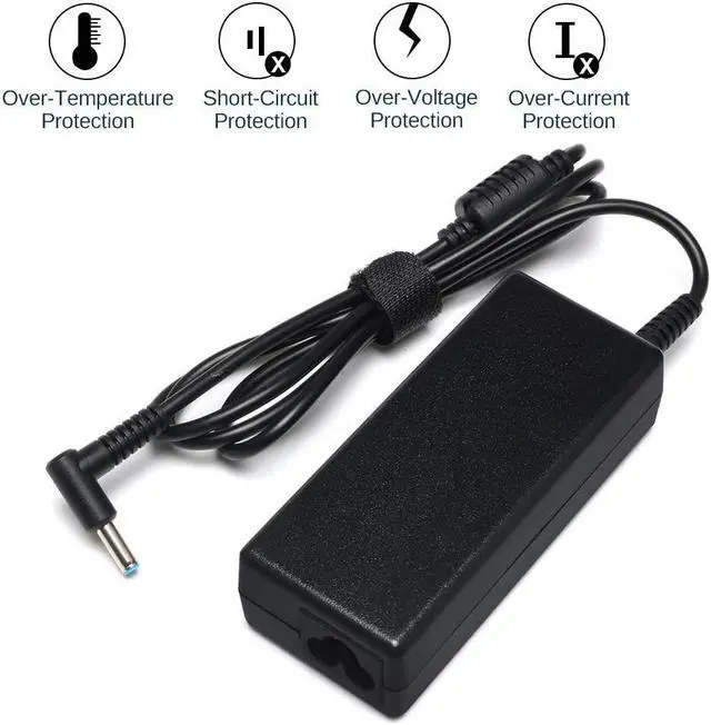 Alt view image 5 of 7 - LQM 65W AC Laptop Adapter Supply Cord Charger for HP ProBook 450 G3 455 G3 470 G3 HP 15-F009WM 15-F023WM 15-F039WM 15-F059W Notebook (65W)