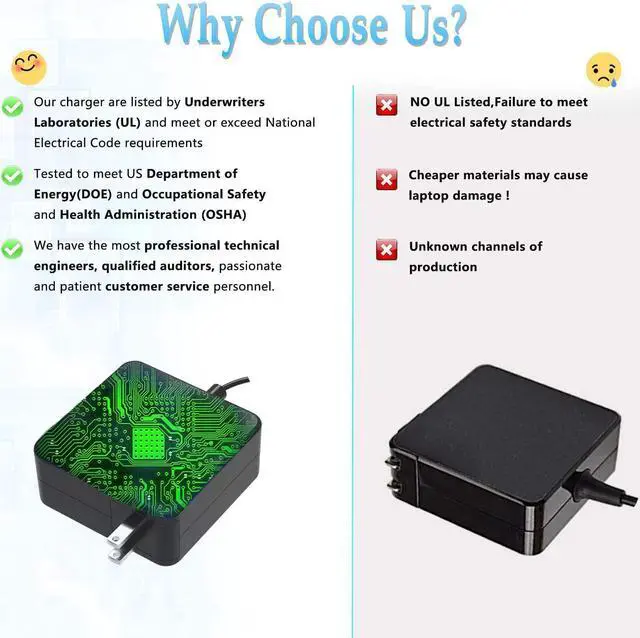 Alt view image 5 of 7 - Type C AC Charger Fit for Dell XPS 13 Laptop - Power Supply Adapter Cord USB C 45W 30W