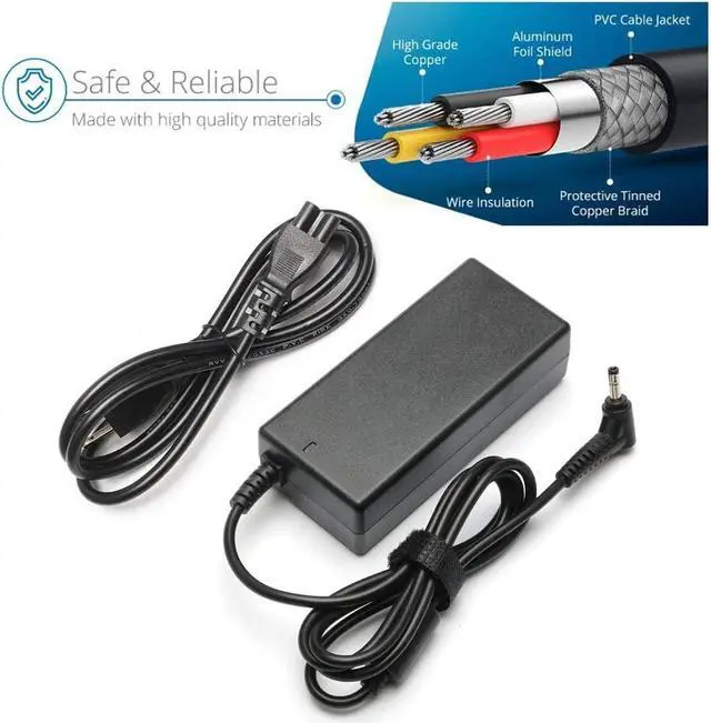 Alt view image 5 of 7 - 45W Laptop Charger for Lenovo IdeaPad S145 S540 S340 C340 S740 S145-14IGM S145-15IGM S340-14IWL S340-14API S540-14IWL S540-15IWL C340-15IWL Touch Laptop Power Cord Supply Adapter