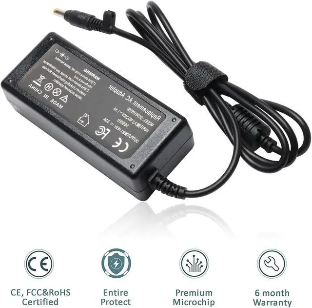 Alt view image 7 of 7 - 65W Laptop Charger Adapter for HP Pavilion DV6000 DV6500 DV6700 DV1000 DV2000 DV4000 DV5000 DV8000 DV9000 DV9500, HP Compaq Presario C300 C500 C700 A900 F700, HP Spare 9155068 393954001 Power Cord