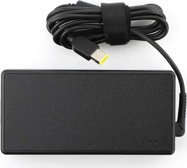 Alt view image 6 of 7 - Laptop Charger 170W watt Slim Square tip AC Power Adapter for Lenovo ThinkPad Legion Y700 Y7000 E700 E600 R720 Y900 Y920,W550,W541,W540,W530,T550,T520,Y530,Y70-70,P50,P51