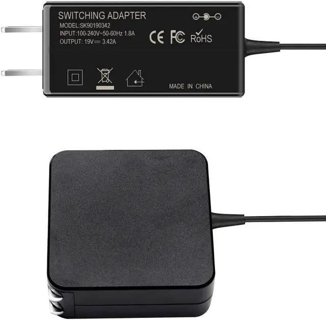 Alt view image 4 of 7 - 65W 19V 3.42A Laptop Charger Replacement for ASUS Chromebook UX303 UX305 UX31A UX32A UX302 UX303 X553MA X540 C200 C300 C300MA Asus Zenbook VivobookE Laptop Power Supply Cord