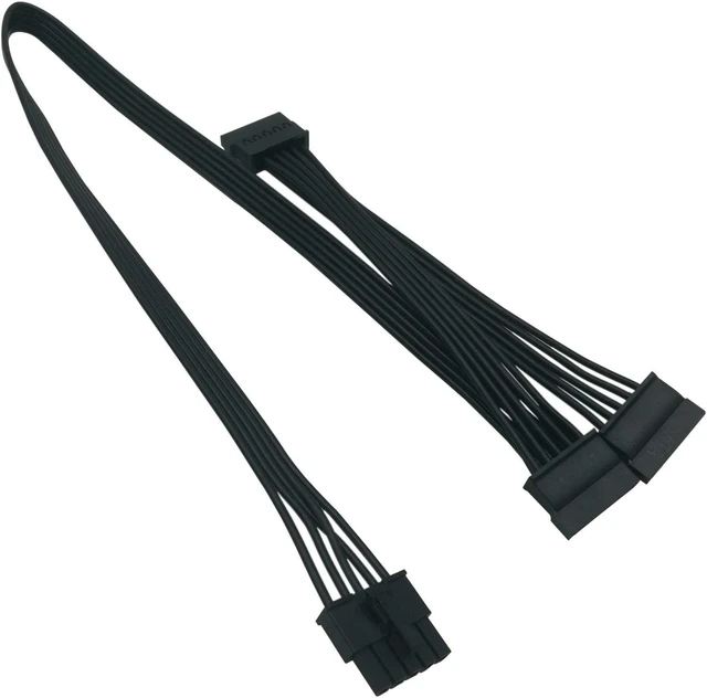 Main image of COMeap 5 Pin to 3X 15 Pin SATA Hard Drive HDD Power Adapter Cable Only for Cooler Master Modular Power Supply 20-in(50cm)