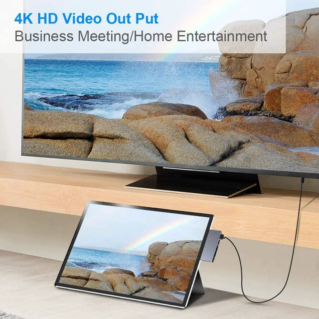 Alt view image 6 of 7 - ?Upgraded Version? Microsoft Surface Pro 6/Pro 5/Pro 4 Hub Docking Station with 4K HDMI Port,3X USB 3.0 Ports(5Gps),SD/TF Slot Momery Card Reader Converter Combo Adaptor for Surface Aluminum Alloy