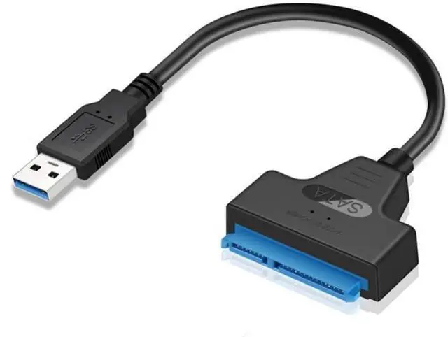 Alt view image 7 of 7 - Computer Cables USB 3.0 SATA Cable Sata to USB Adapter 2.5 inches 22 Pin SSD Sata Cable Support Windows 98/2000/XP/Vista/7/8, Mac OS X. - (Cable Length: SATA Cable, Color: Black)
