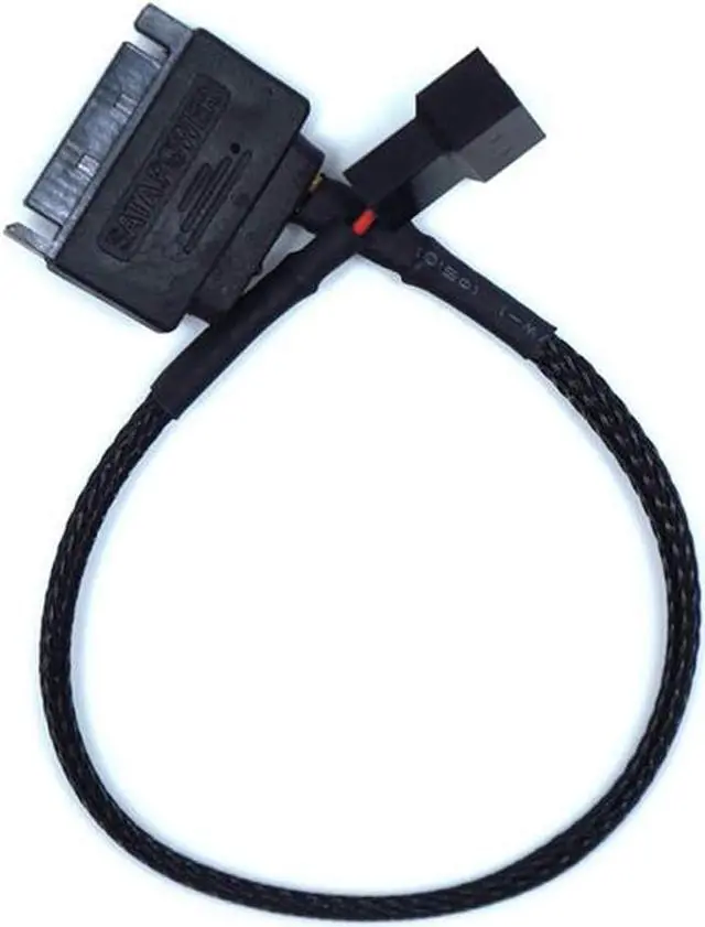 Alt view image 2 of 6 - 2 Pack SATA to 3 Pin / 4 Pin PMW 12V PC Case Fan Power Adapter Cable, 3-Pin or 4-Pin (PWM Connector) to 15 Pin SATA Computer Cooler Cooling Fan Power Cable