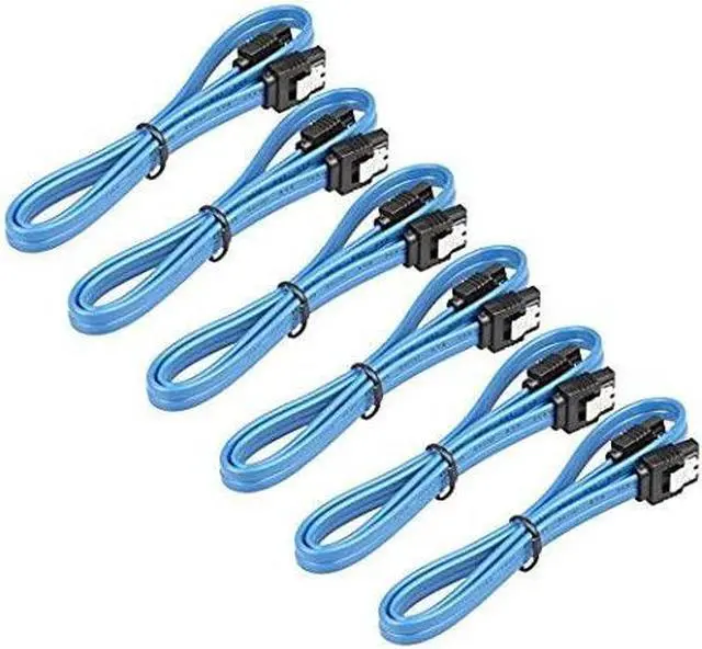 Alt view image 2 of 2 - Wonderful Direct Sata Cable SATA III 6.0 Gbps 7pin Female to Female Data Cable with Locking Latch for HDD 18-inch SATA Cables (Blue 10pack Sata Cable)