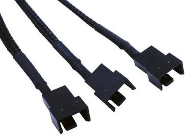 Alt view image 4 of 5 - SATA to 3 x 3 Pin / 4 Pin PMW 12V PC Case Fan Power Adapter Cable, 3-Pin or 4-Pin (PWM Connector) to 15 Pin SATA Computer Cooler Cooling Fan Splitter Y Power Cable 2-Pack