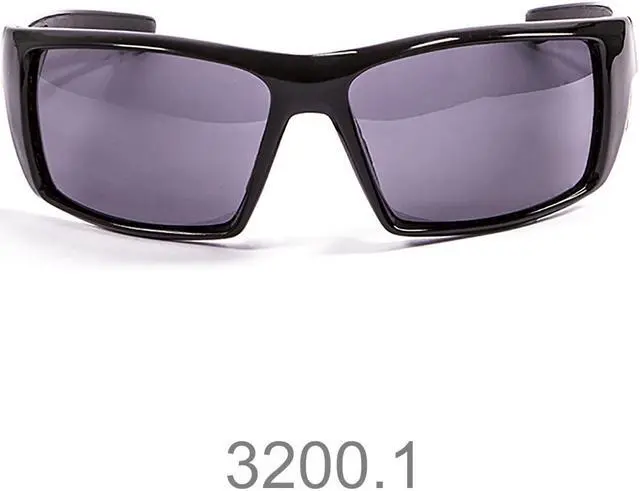 Alt view image 3 of 4 - Sunglasses OCEAN ARUBA Women Men Unisex Water Sports Surf Polarized Full Frame Wrap & Rectangle (Shiny Black / Smoke)