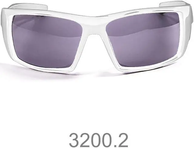 Main image of Sunglasses OCEAN ARUBA Women Men Unisex Water Sports Surf Polarized Full Frame Wrap & Rectangle (Shiny White / Smoke)