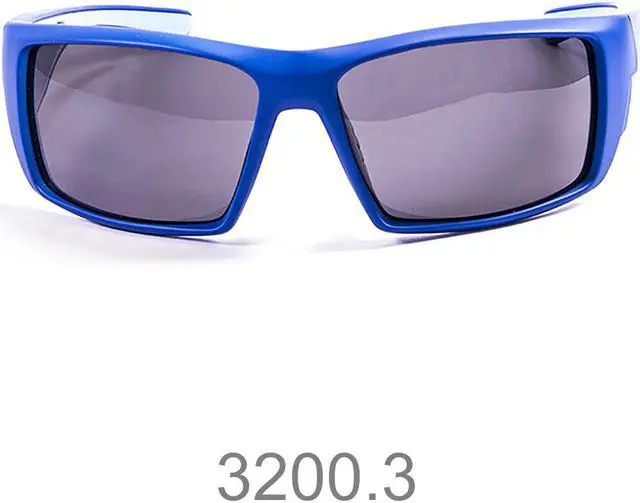 Alt view image 3 of 4 - Sunglasses OCEAN ARUBA Women Men Unisex Water Sports Surf Polarized Full Frame Wrap & Rectangle (Matte Blue / Smoke)