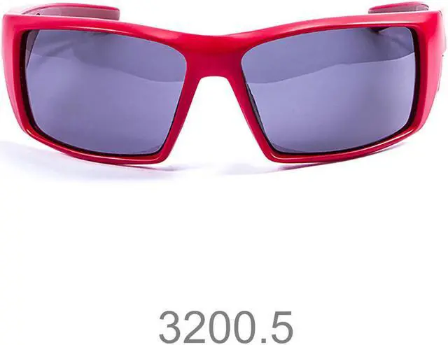 Main image of Sunglasses OCEAN ARUBA Women Men Unisex Water Sports Surf Polarized Full Frame Wrap & Rectangle (Matte Red / Smoke)