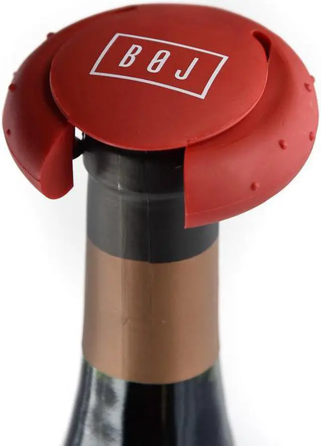 Alt view image 4 of 6 - BOJ Self Pulling Corkscrew and Cap Cut Foil Cutter, Handheld Wine Opener Vintage Style, Gray Silver and Red