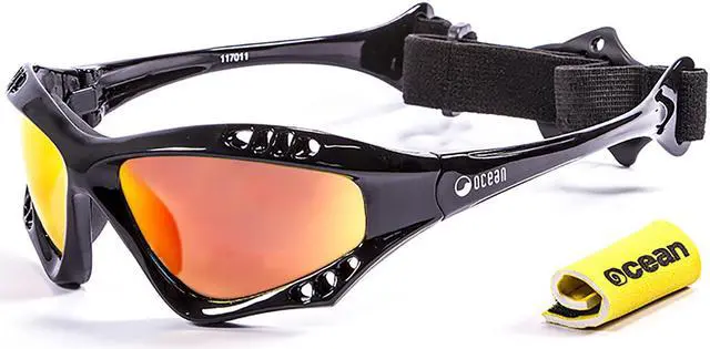 Alt view image 2 of 2 - OCEAN Sunglasses AUSTRALIA Polarized shiny black with lens