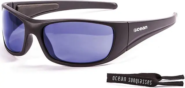 Alt view image 2 of 2 - OCEAN Sunglasses BERMUDA Polarized Matte black with blue lens